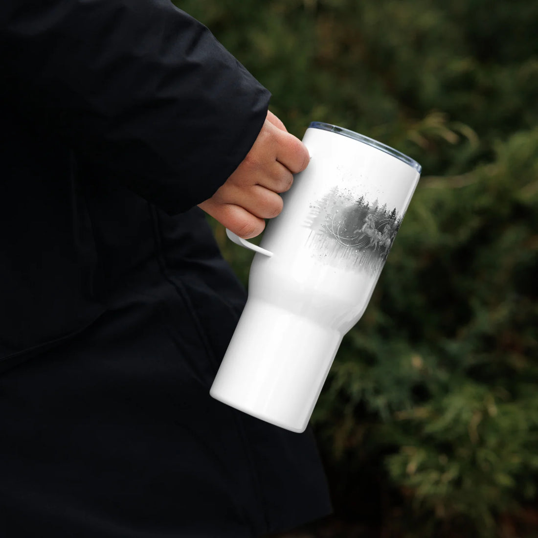Mystical Mustangs Travel Mug with handle